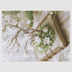 Flowering Tree Growing From a Book Gift Wrap Tissue Paper