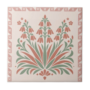 Flowering Yucca - Southwest Folk Pattern Tile