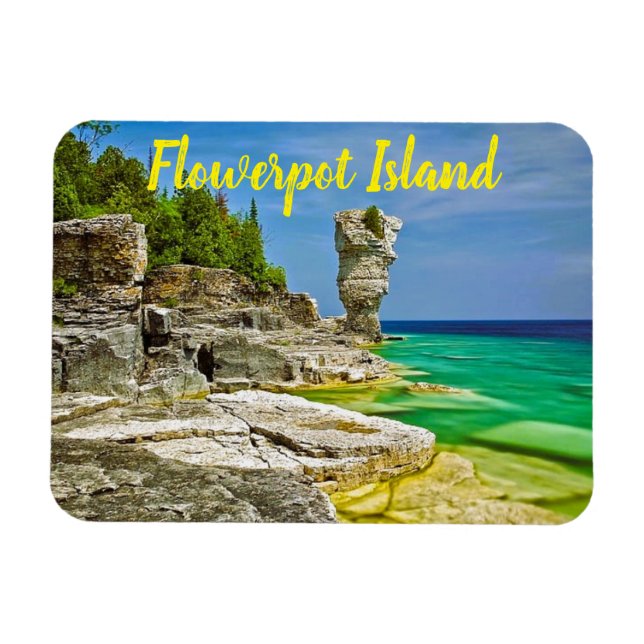 Flowerpot Island Canada stylized Magnet (Horizontal)