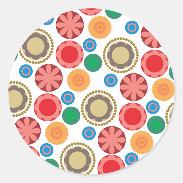 FlowerPower Classic Round Sticker (Front)
