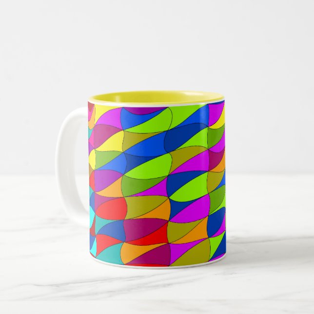 Flowerpower confused pattern coffee mug (Front Left)