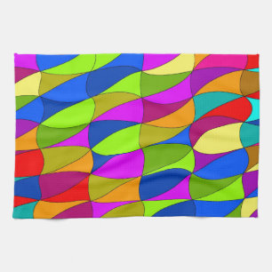 Flowerpower confused pattern kitchen towel