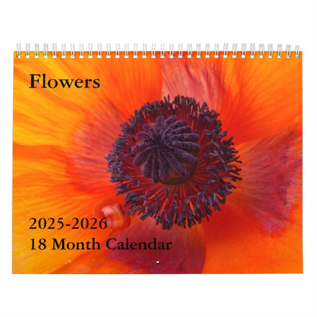 Flowers - 18 Month Calendar (Cover)