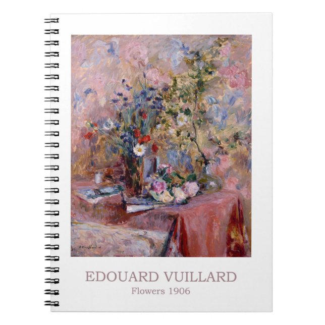 Flowers 1906 by Edouard Vuillard  Notebook (Front)