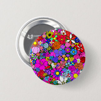 Flowers 2 Inch Round Button