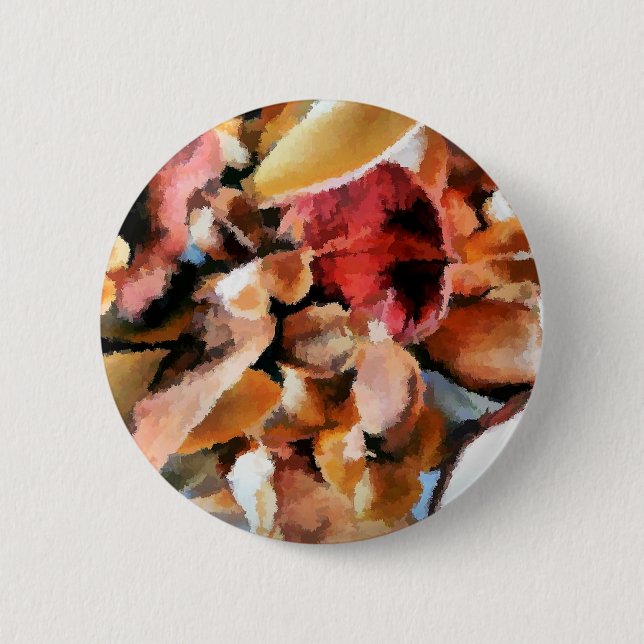 FLOWERS 2 INCH ROUND BUTTON (Front)
