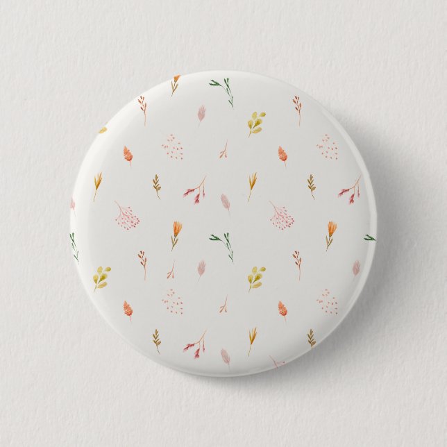 flowers 2 inch round button (Front)