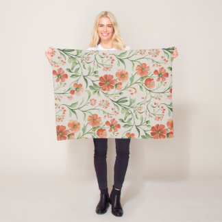 Flowers 3 fleece blanket