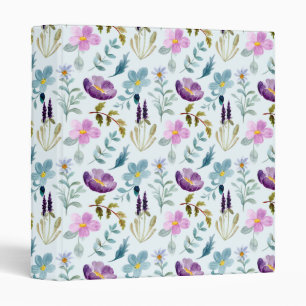 Flowers 3 Ring Binder