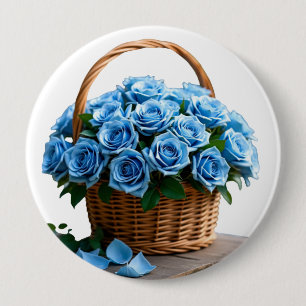 Flowers  4 inch round button