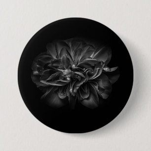 Flowers 67 BW 3 Inch Round Button