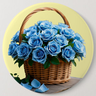 Flowers 6 inch round button