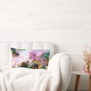 FLOWERS ABSTRACT LUMBAR PILLOW