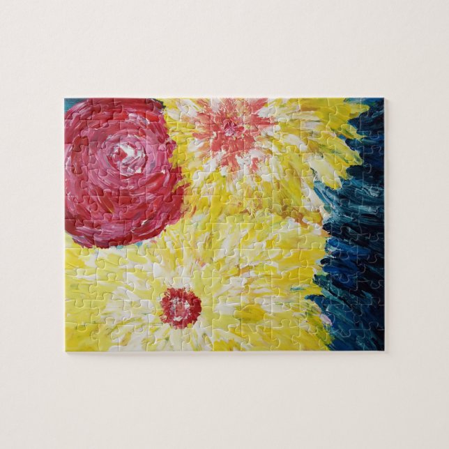 Flowers Abstract Painting Jigsaw Puzzle (Horizontal)