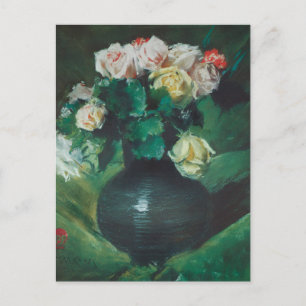 Flowers (aka Roses) by William Merritt Chase Postcard