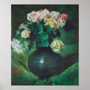 Flowers (aka Roses) by William Merritt Chase Poster