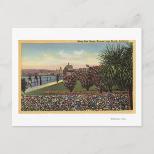 Flowers along East Ocean Avenue Postcard
