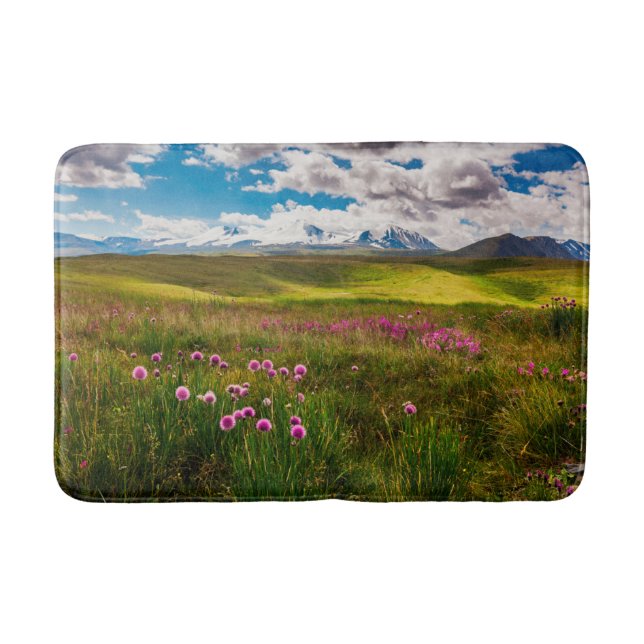 Flowers | Altai Mountains, Siberia, Russia Bath Mat (Front)