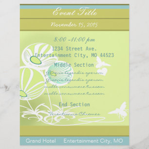 Flowers and Bees Event Flyer Garden Events