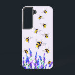 Flowers and Bees Flying Samsung Galaxy Case Gift<br><div class="desc">Beautiful Spring Flowers and Bees Flying - Drawing Nature Sweet Honey Bee - Choose / Add Your Favourite Text / Colour - Make Your Unique Gift - Resize and move or remove and add elements / image with customization tool ! - Drawing and Design by MIGNED. You can also transfer...</div>