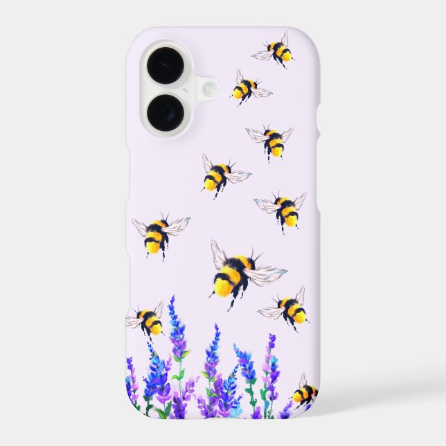 Flowers and Bees iPhone Case (Back)