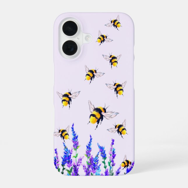 Flowers and Bees iPhone Case (Back)