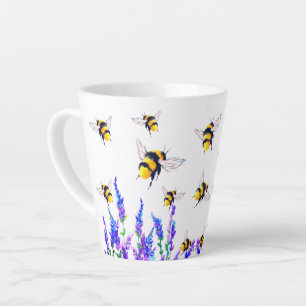 Flowers and Bees Latte Mug
