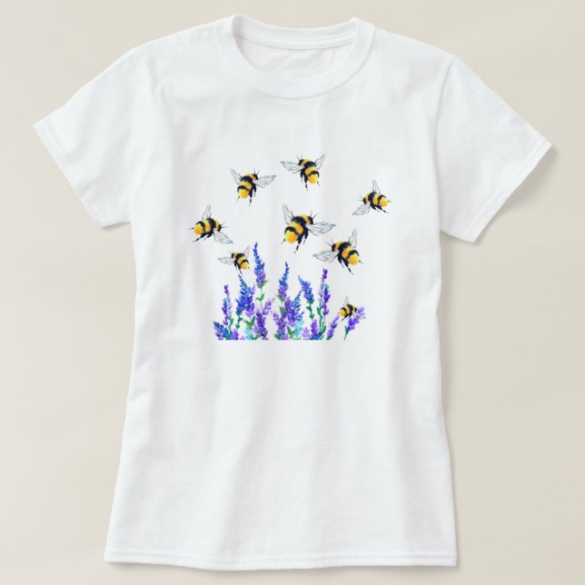 Flowers and Bees T-Shirt (Design Front)