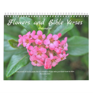 Flowers and Bible Verses Calendar