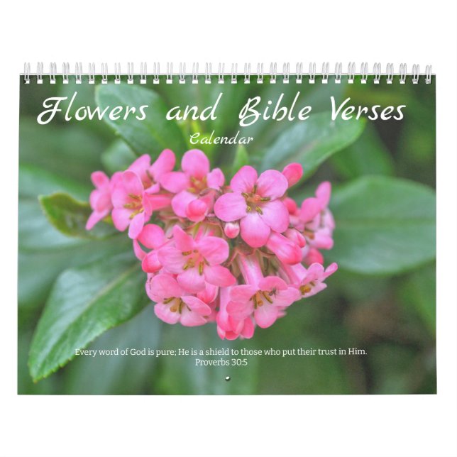Flowers and Bible Verses Calendar (Cover)