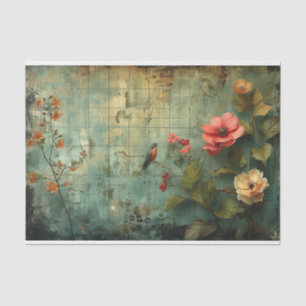 Flowers and Bird Tissue Paper
