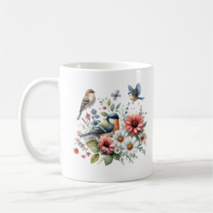 Flowers And Birds Coffee Mug