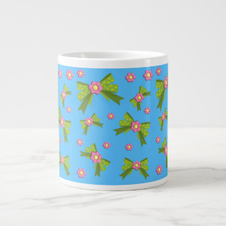 flowers and bows large coffee mug