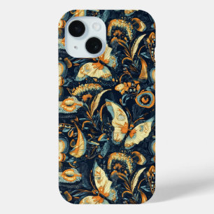 Flowers and Butterflies Abstract Pattern iPhone 15 Case