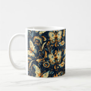 Flowers and Butterflies Abstract Pattern Coffee Mug