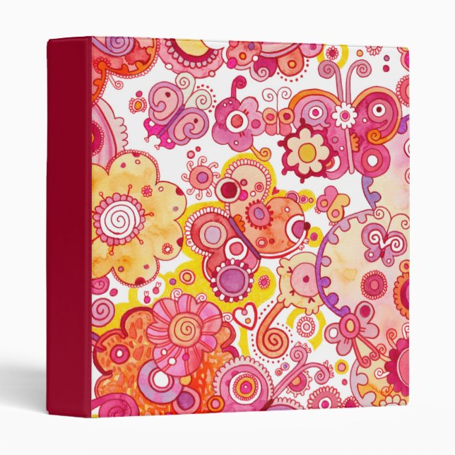 Flowers and Butterflies Binder (Front/Spine)