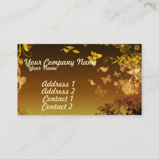 Flowers and Butterflies Business Card