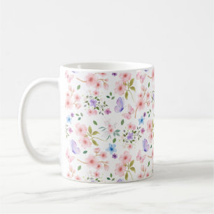Flowers and Butterflies Coffee Mug
