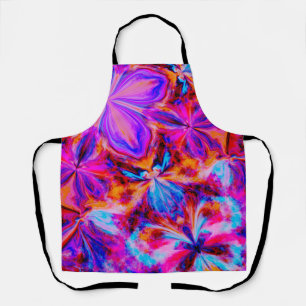 flowers and butterflies in abstract apron