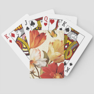 Flowers and Butterflies Playing Cards