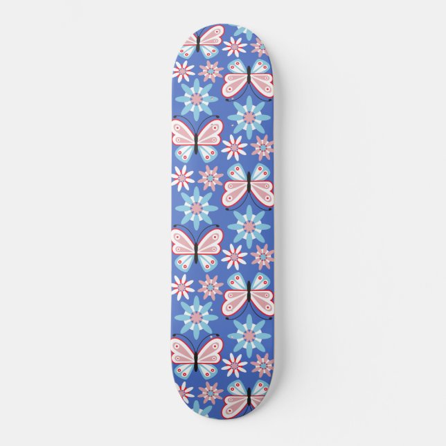 Flowers and butterflies skateboard (Front)