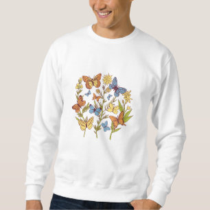 Flowers and Butterflies Sweatshirt