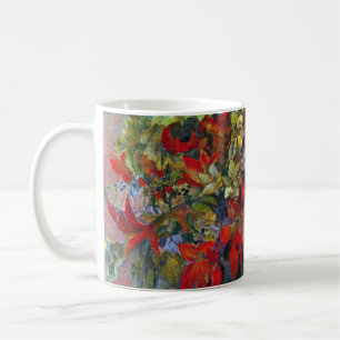 Flowers and Cats by Paul Gauguin, Vintage Fine Art Coffee Mug