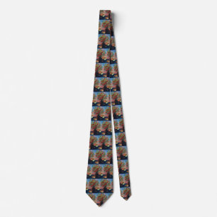 Flowers and Cats by Paul Gauguin, Vintage Fine Art Tie