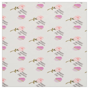 Flowers and cupcakes mother's day fabric