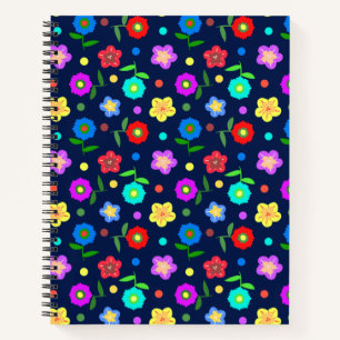 Flowers and Dots Notebook