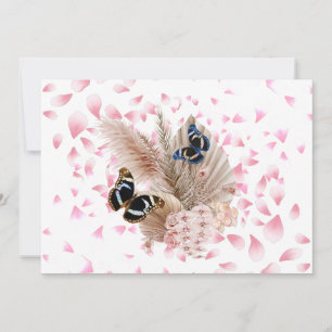 flowers and elegant background thank you card