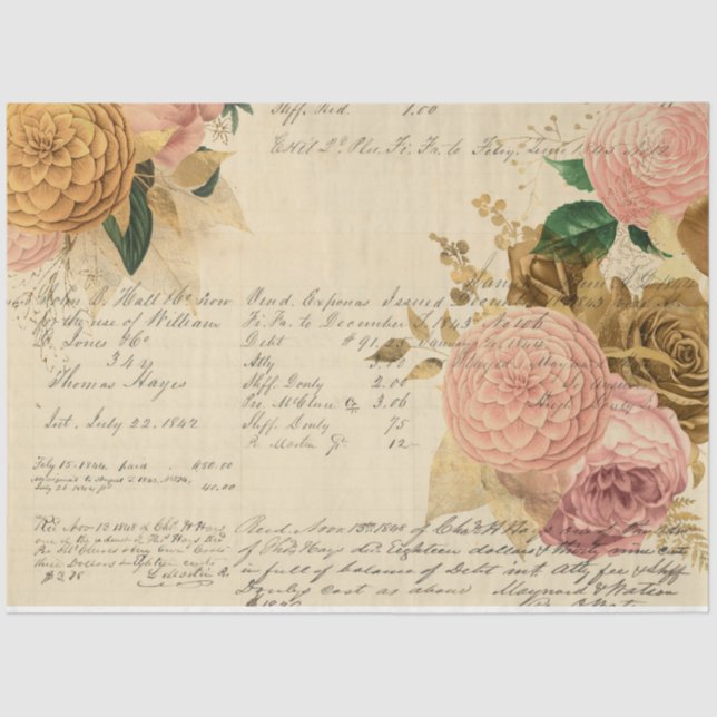 Flowers and Ephemera Design Series #10 Tissue Paper (Front)