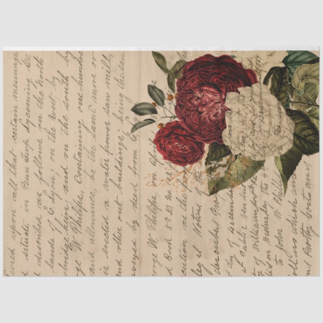 Flowers and Ephemera Design Series #12 Tissue Paper (Front)