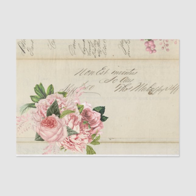 Flowers and Ephemera Design Series #2 Tissue Paper (Front)